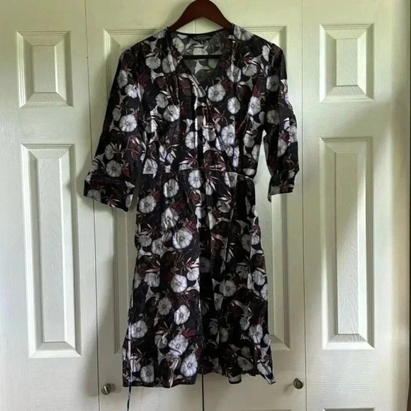 The J. Peterman Company Morning Glory Wrap Dress, Size M - Picture 1 of 8